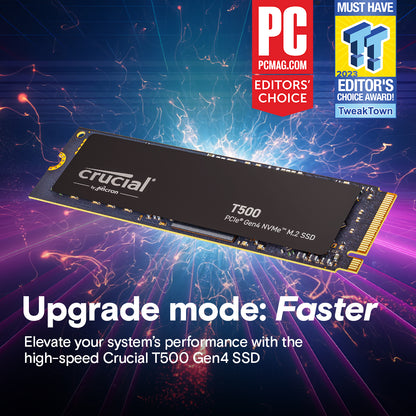 Crucial T500 (1TB/2TB/4TB) PCIe Gen4 NVMe M.2 SSD
