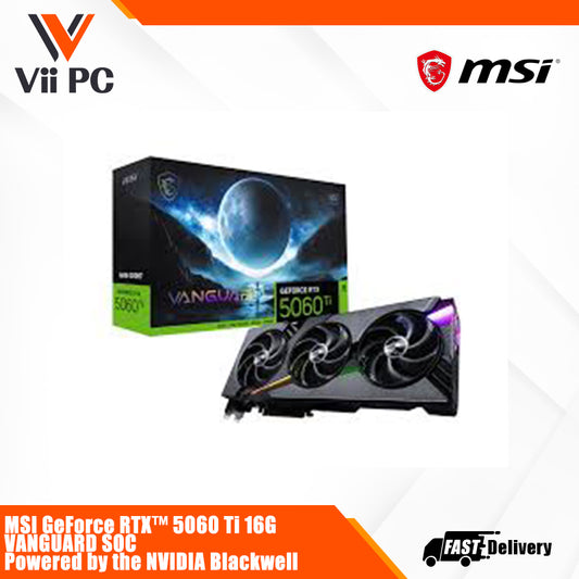 MSI GeForce RTX™ 5060 Ti 16G VANGUARD SOC Powered by the NVIDIA Blackwell architecture and DLSS 4 GRAPHICS GAMING CARDS