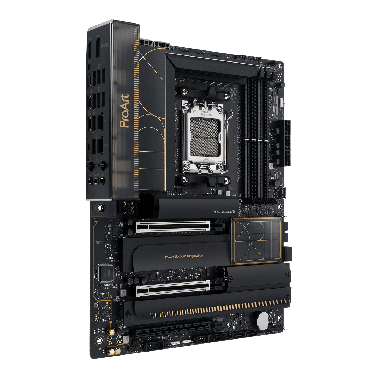 ASUS Proart X870E-Creator WIFI - AMD Socket AM5 for Ryzen™ 9000 & 8000 & 7000 Series Desktop CPU / 4 x DIMM slots, max. 192GB, DDR5 / 1 x Marvell® AQtion 10Gb / WIFI7 ATX Motherboard