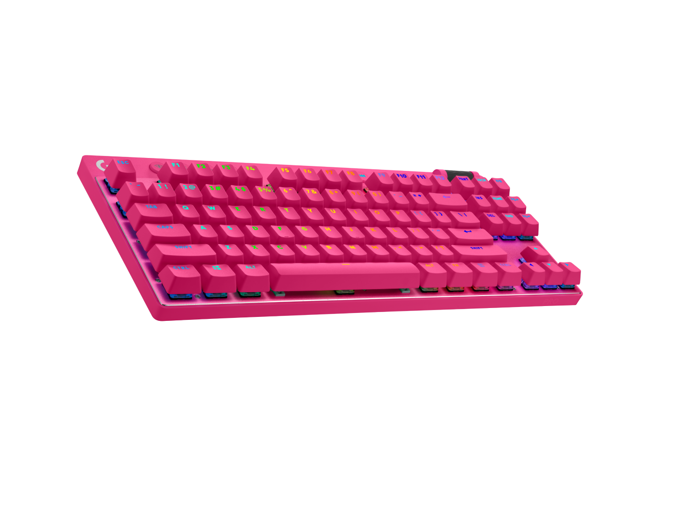 LOGITECH PRO X TKL LIGHTSPEED GAMING KEYBOARD - BLACK,WHITE,MAGENTA (GX-BROWN) 2Y