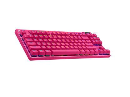 LOGITECH PRO X TKL LIGHTSPEED GAMING KEYBOARD - BLACK,WHITE,MAGENTA (GX-BROWN) 2Y