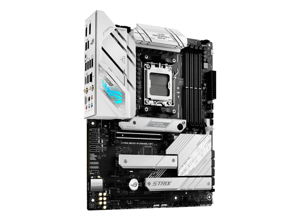 ASUS ROG STRIX LC II 240 ARGB AIO White Edition CPU Liquid Cooler + ASUS ROG STRIX B650-A GAMING WIFI 6E ATX Motherboard (AIO Cooler BUNDLE)