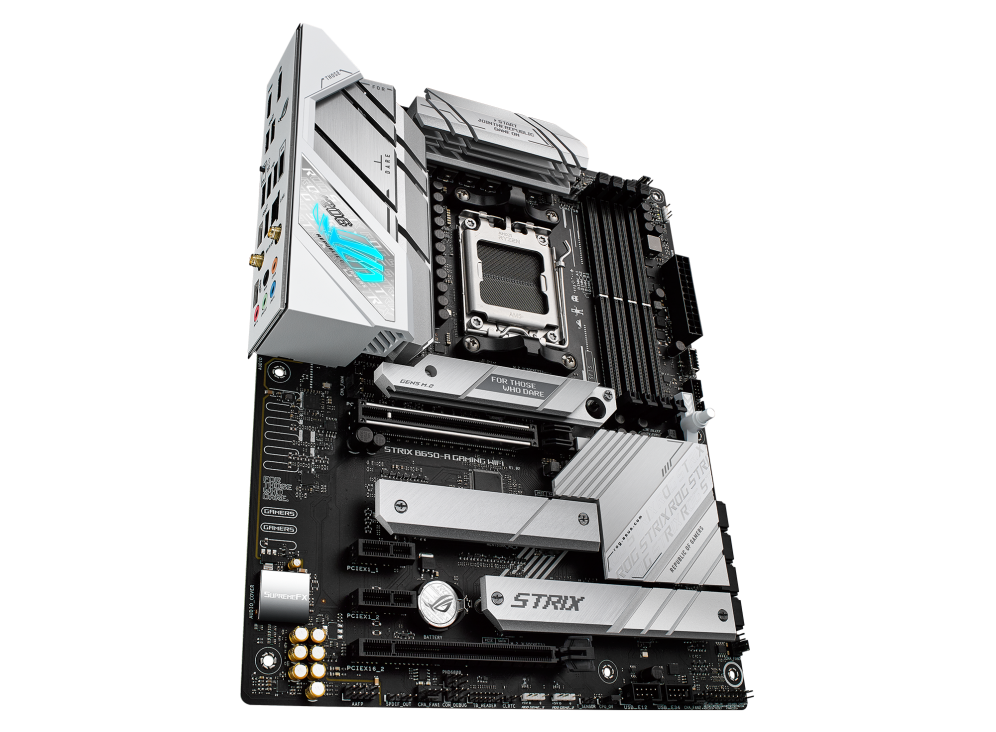 ASUS ROG STRIX LC II 240 ARGB AIO White Edition CPU Liquid Cooler + ASUS ROG STRIX B650-A GAMING WIFI 6E ATX Motherboard (AIO Cooler BUNDLE)