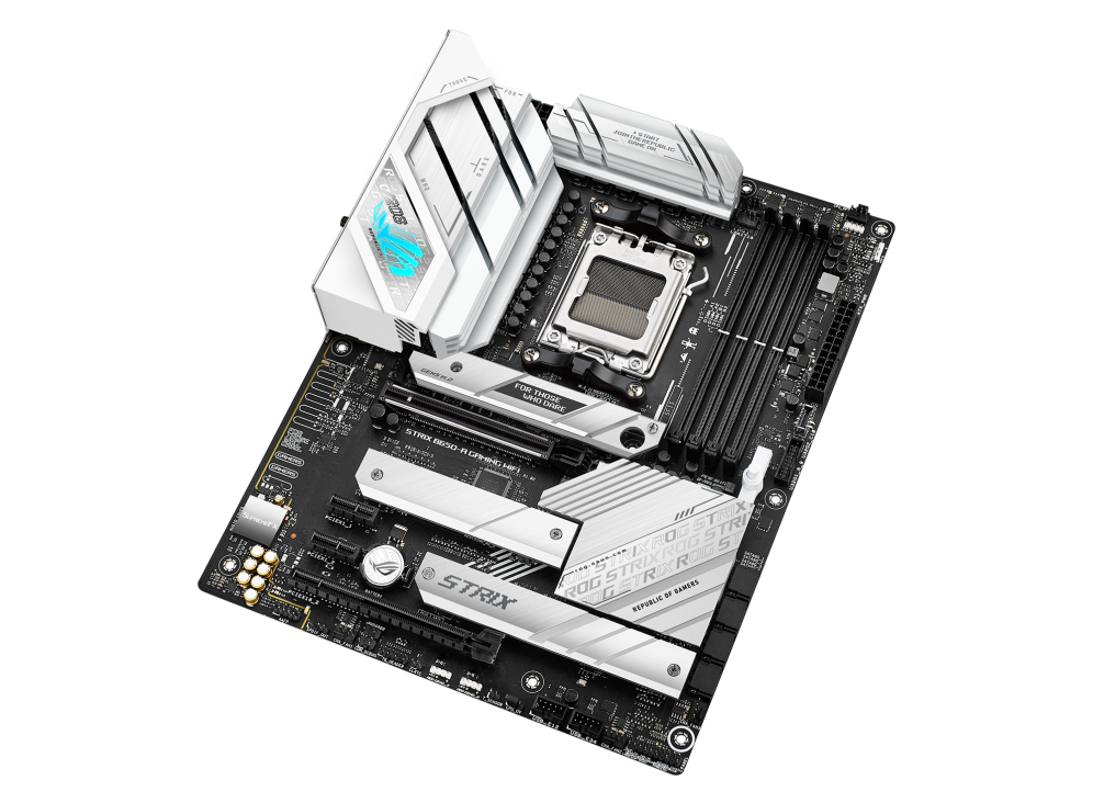 ASUS ROG STRIX LC II 240 ARGB AIO White Edition CPU Liquid Cooler + ASUS ROG STRIX B650-A GAMING WIFI 6E ATX Motherboard (AIO Cooler BUNDLE)