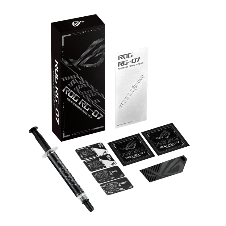ROG RG-07 PERFORMANCE THERMAL PASTE KIT - Premium thermal conductivity, Easy and Smooth application, Application tool included