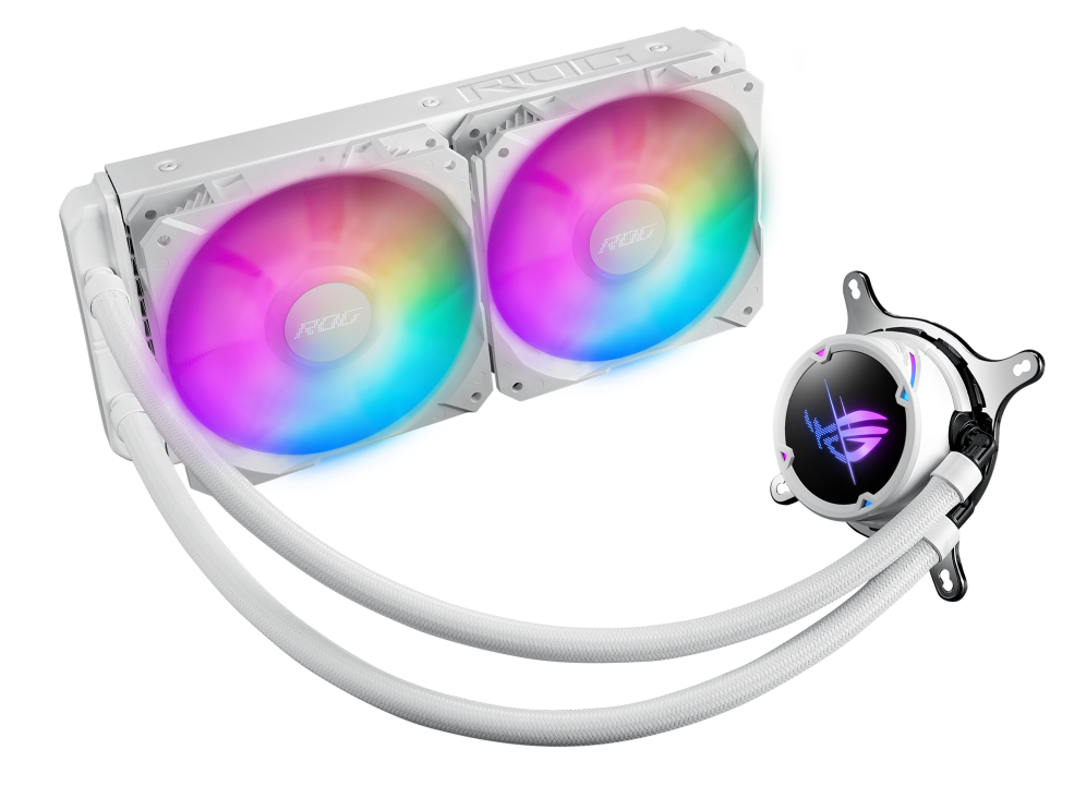 ASUS ROG STRIX LC II 240 ARGB AIO White Edition CPU Liquid Cooler + ASUS ROG STRIX B650-A GAMING WIFI 6E ATX Motherboard (AIO Cooler BUNDLE)