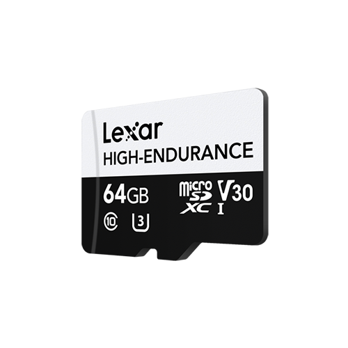 Lexar High-Endurance microSDHC/microSDXC UHS-I(U1/U3) Memory Card 32GB or 64GB or 128GB Up to 100MB/s READ, Up to 45MB/s or 35MB/s or 30MB/s WRITE, 4K(Fast Video Capture), 1080P FULL-HD, 24/7 video monitoring, High Durability