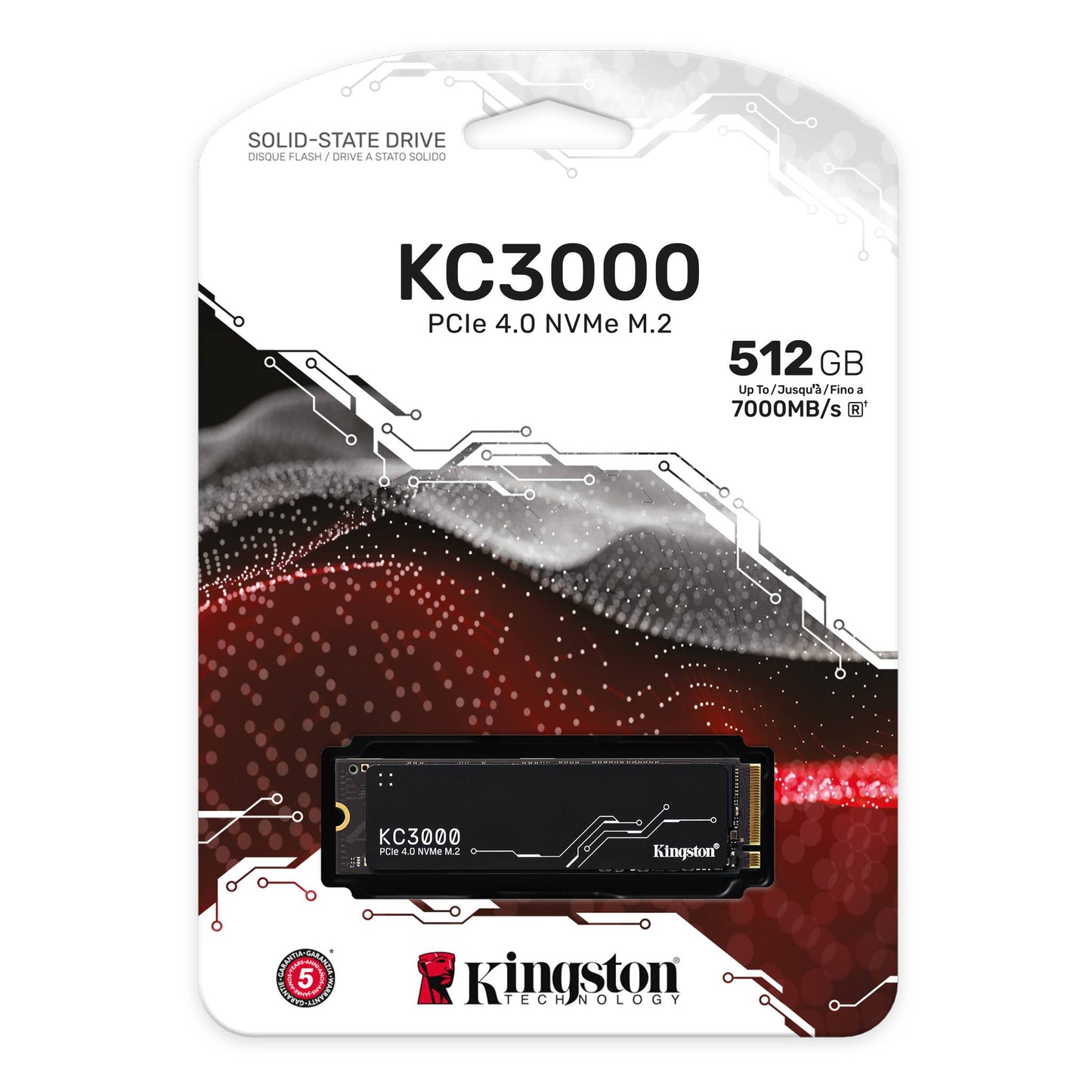 Kingston KC3000 - M.2 PCIe 2280 Gen 4x4 NVMe SSD - 512GB/1024GB/2048GB/4096GB