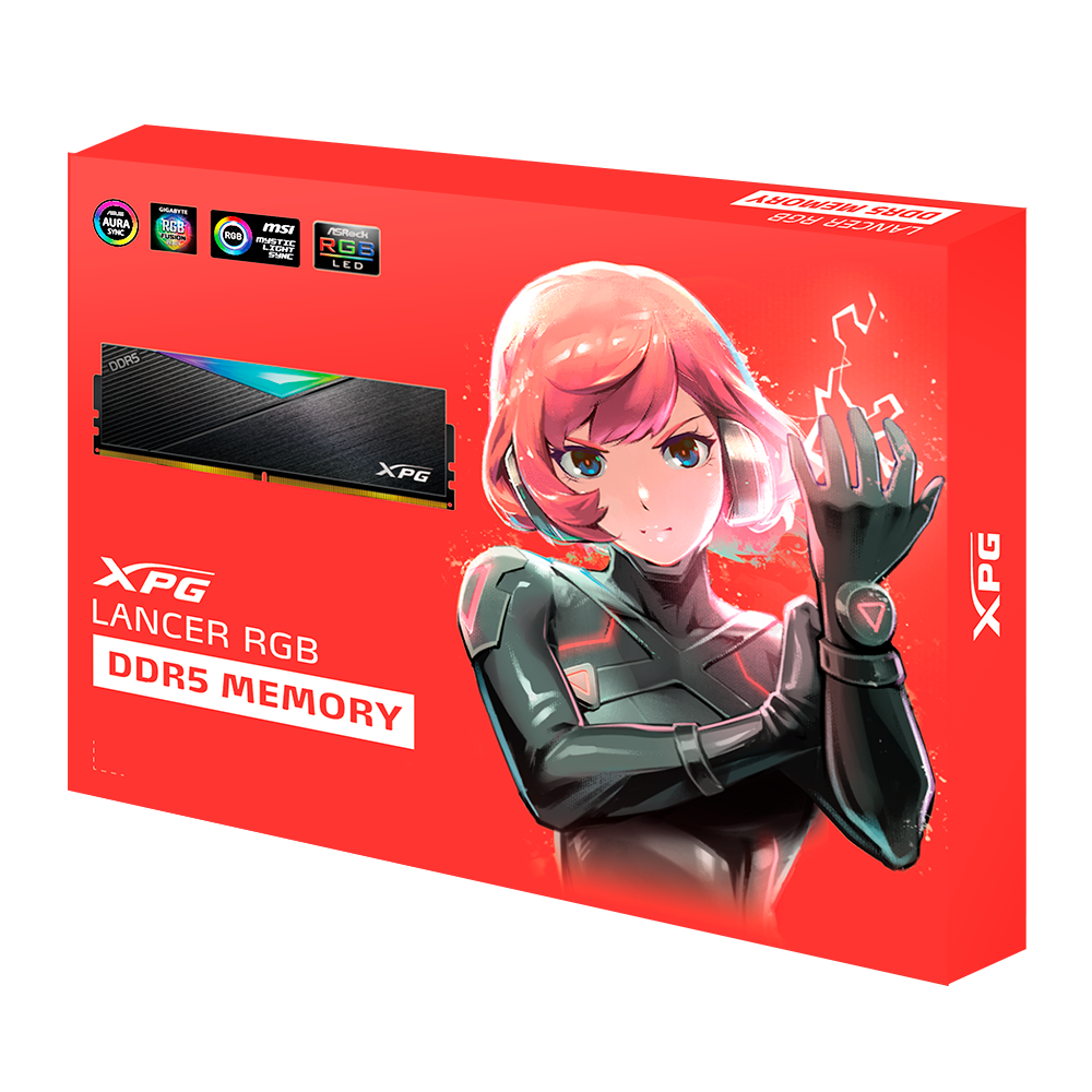 ADATA XPG LANCER RGB DDR5 6000MHz CL30 / XPG LANCER BLADE RGB DDR5 6400MHz CL32 (2x16GB) 32GB XMP/EXPO - BLACK/WHITE