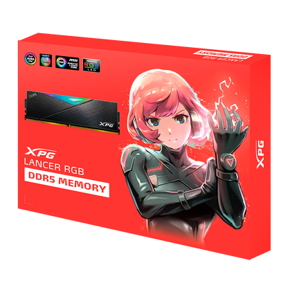 ADATA XPG LANCER RGB DDR5 6000MHz CL30 / XPG LANCER BLADE RGB DDR5 6400MHz CL32 (2x16GB) 32GB XMP/EXPO - BLACK/WHITE