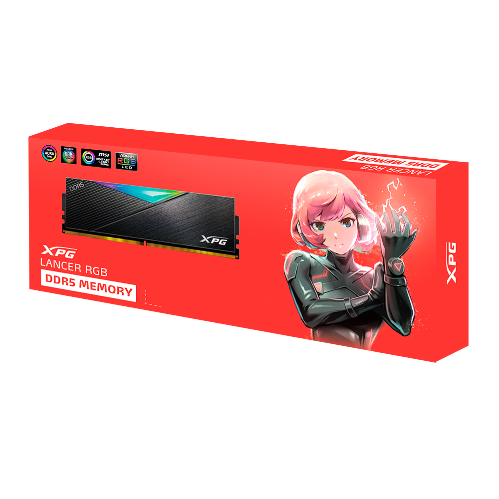 ADATA XPG LANCER RGB DDR5 6000MHz CL30 / XPG LANCER BLADE RGB DDR5 6400MHz CL32 (2x16GB) 32GB XMP/EXPO - BLACK/WHITE