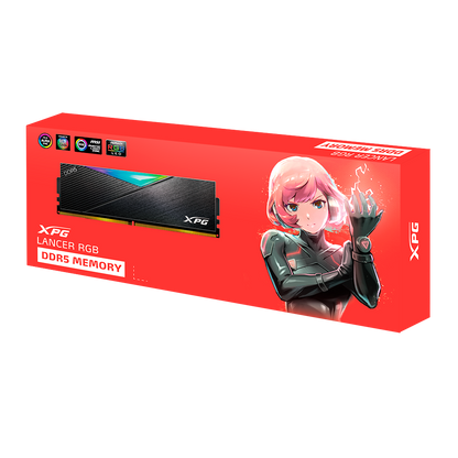 ADATA XPG LANCER RGB DDR5 6000MHz CL30 / XPG LANCER BLADE RGB DDR5 6400MHz CL32 (2x16GB) 32GB XMP/EXPO - BLACK/WHITE