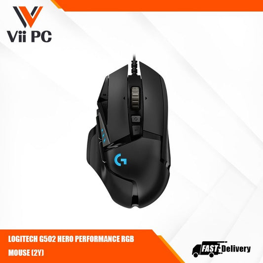 LOGITECH G502 HERO PERFORMANCE RGB MOUSE (2Y)