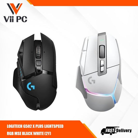 LOGITECH G502 X PLUS LIGHTSPEED RGB MSE BLACK WHITE (2Y)