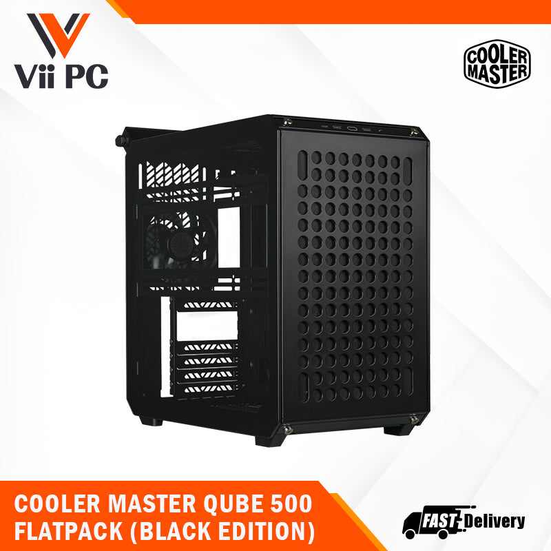 COOLER MASTER QUBE 500 FLATPACK QUBE Series ATX MID TOWER BLACK & WHITE EDITION CASE