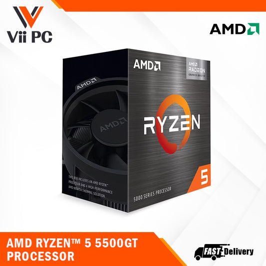 AMD Ryzen™ 5 5500GT with Wraith Stealth Cooler - Ryzen 5 5000 G-Series Desktop Processor (6-Cores, 12-threads, 3.6GHz, Socket AM4, 65W)