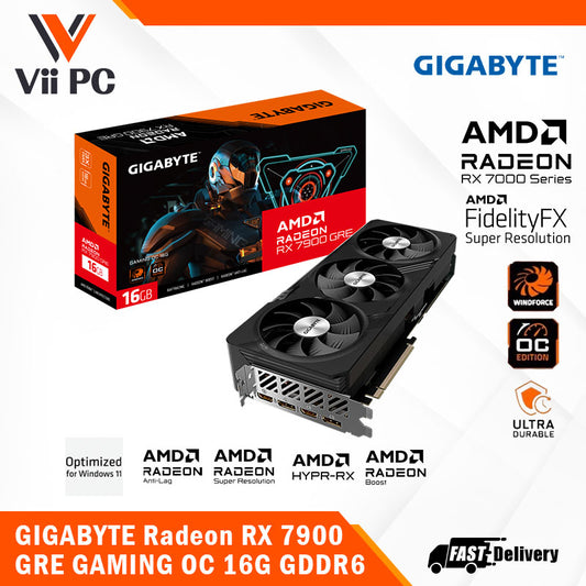 GIGABYTE Radeon RX 7900 GRE GAMING OC 16GB GDDR6, PCI-E 4.0, DisplayPort2.1x2, HDMI2.1x2, ATX Graphics Cards