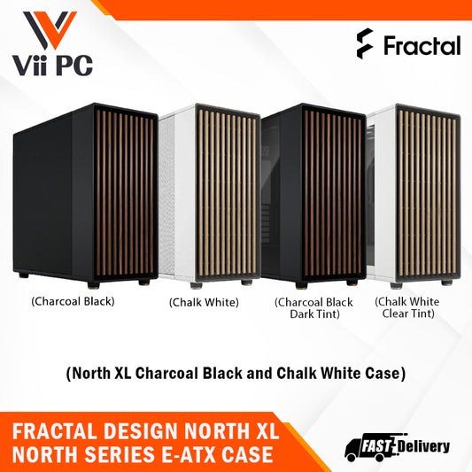 Fractal Design North XL (Charcoal Black/Chalk White) (Mesh/Tempered Glass) E-ATX/ATX/mATX/Mini-ITX CASE Wood Chassis