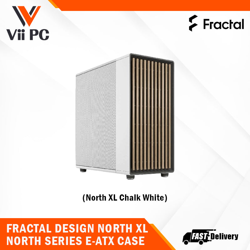 Fractal Design North XL (Charcoal Black/Chalk White) (Mesh/Tempered Glass) E-ATX/ATX/mATX/Mini-ITX CASE Wood Chassis