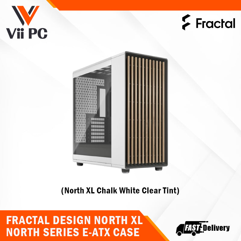 Fractal Design North XL (Charcoal Black/Chalk White) (Mesh/Tempered Glass) E-ATX/ATX/mATX/Mini-ITX CASE Wood Chassis