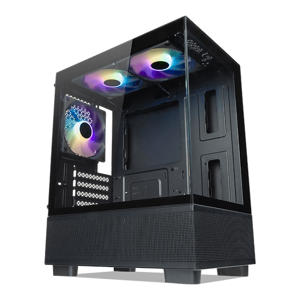 TECWARE INFINITY M2 ARGB OMNI LINK DUAL TEMPERED GLASS MATX CASE - 3x ARGB Omni Link Fans Included, Same High Performance and Reliability as OMNI PWM fans