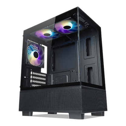 TECWARE INFINITY M2 ARGB OMNI LINK DUAL TEMPERED GLASS MATX CASE - 3x ARGB Omni Link Fans Included, Same High Performance and Reliability as OMNI PWM fans