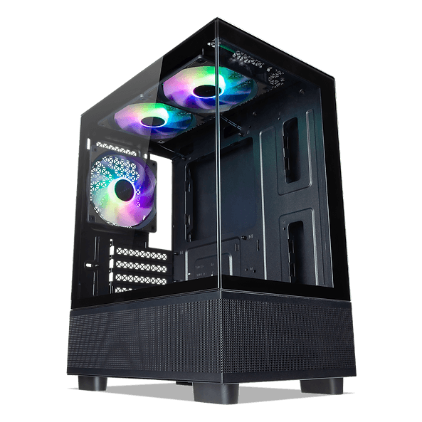 TECWARE INFINITY M2 ARGB OMNI LINK DUAL TEMPERED GLASS MATX CASE - 3x ARGB Omni Link Fans Included, Same High Performance and Reliability as OMNI PWM fans