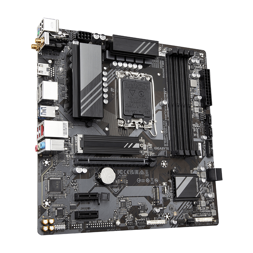 GIGABYTE B760M DS3H AX (rev. 1.x) LGA1700 socket/Wi-Fi 6E/DDR5 Support/2.5GbE LAN/ULTRA DURABLE MATX Motherboard