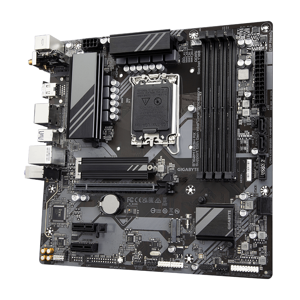 GIGABYTE B760M DS3H AX (rev. 1.x) LGA1700 socket/Wi-Fi 6E/DDR5 Support/2.5GbE LAN/ULTRA DURABLE MATX Motherboard