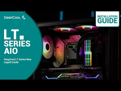 DeepCool LT520 CPU Liquid Cooler, 240mm, High-Performance FK120 FDB Fans, Multidimensional Infinity Mirror BLACK/WHITE
