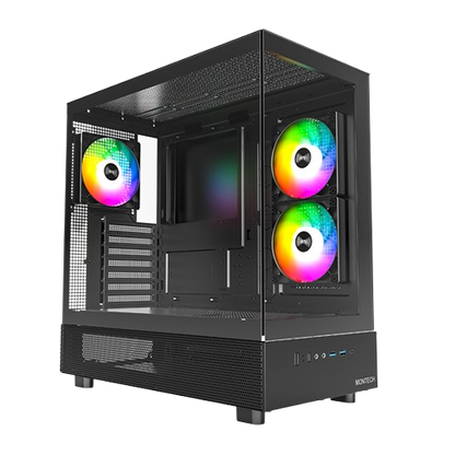 MONTECH XR Mid -Tower Chassis Case - BLACK/WHITE