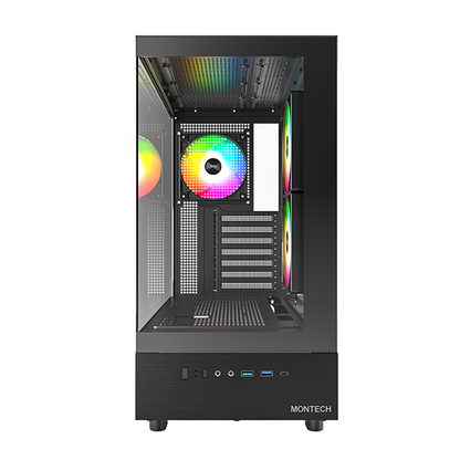 MONTECH XR Mid -Tower Chassis Case - BLACK/WHITE