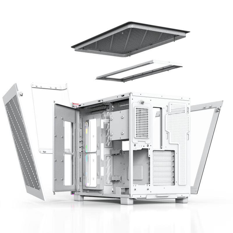Montech KING 95 WHITE Tempered Glass ATX Middle Tower Case (Dynamic Duo Airflow Modes)