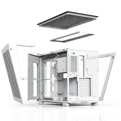 Montech KING 95 WHITE Tempered Glass ATX Middle Tower Case (Dynamic Duo Airflow Modes)