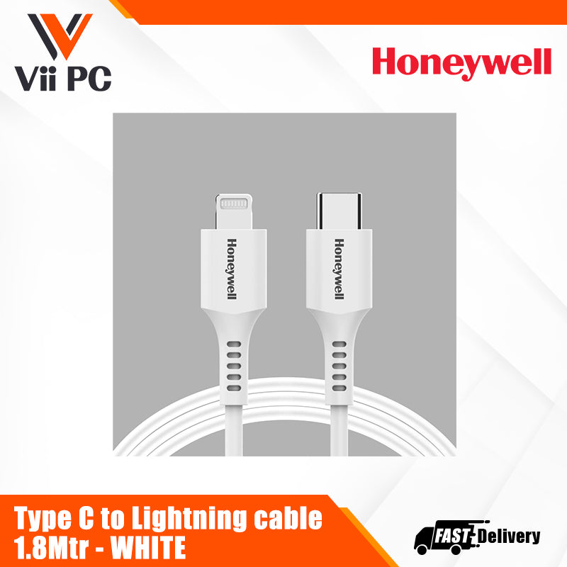 Honeywell Type C to Lightning cable 1.8Mtr - BLACK/WHITE Platinum Series/1 Year Warranty
