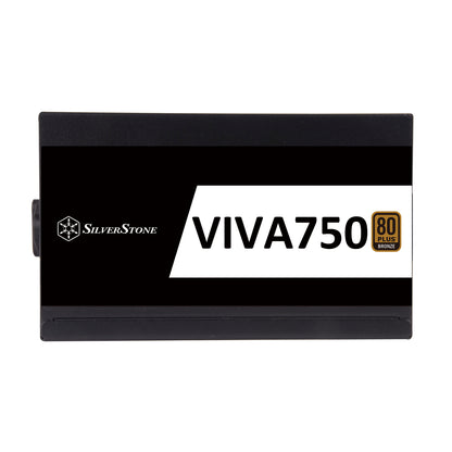 SilverStone VIVA 750 Bronze (VIVA Series) 80 Plus® Bronze 750W ATX Power Supply - Up to 88% Efficiency/230V/PCI-E 8pin and PCI-E 6pin Connectors Support/Active PFC