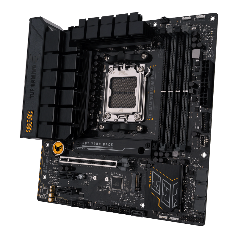 ASUS TUF GAMING B650M-E WIFI AMD Socket AM5 4 x DIMM slots DDR5 Wi-Fi 6 M-ATX GAMING MOTHERBOARD