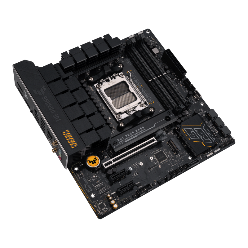 ASUS TUF GAMING B650M-E WIFI AMD Socket AM5 4 x DIMM slots DDR5 Wi-Fi 6 M-ATX GAMING MOTHERBOARD