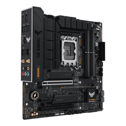 ASUS TUF GAMING LC 240 ARGB AIO CPU Liquid Cooler + ASUS TUF GAMING B760M-PLUS WIFI 6 DDR5 Intel LGA1700 MATX Motherboard (AIO Cooler BUNDLE)