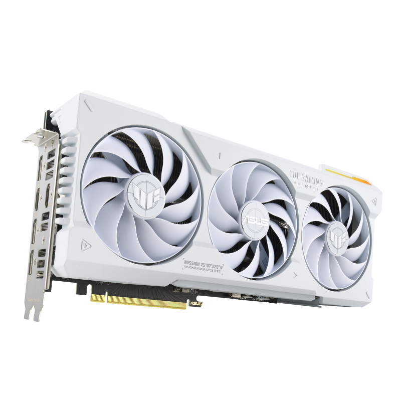 ASUS TUF Gaming GeForce RTX™ 4070 Ti White OC Edition 12GB GDDR6X Graphic Cards with DLSS 3, lower temps, and enhanced durability
