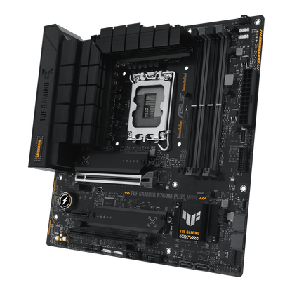 ASUS TUF GAMING LC 240 ARGB AIO CPU Liquid Cooler + ASUS TUF GAMING B760M-PLUS WIFI 6 DDR5 Intel LGA1700 MATX Motherboard (AIO Cooler BUNDLE)