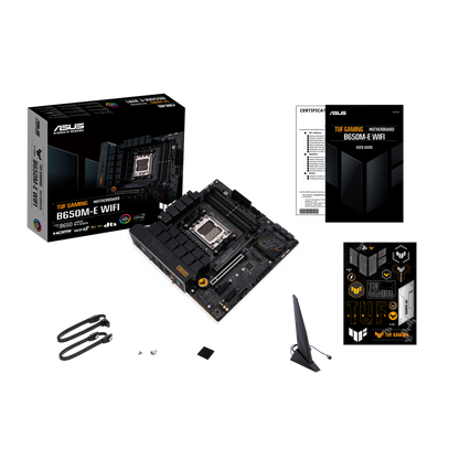 ASUS TUF GAMING B650M-E WIFI AMD Socket AM5 4 x DIMM slots DDR5 Wi-Fi 6 M-ATX GAMING MOTHERBOARD