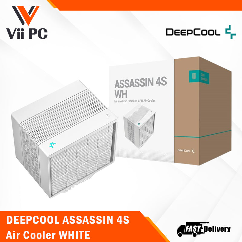 DeepCool ASSASSIN 4S CPU AIR COOLER Single center 140mm FDB Fan, 7 Copper Heat Pipes, Quiet/Peformance Mode Switch (BLACK/WHITE)