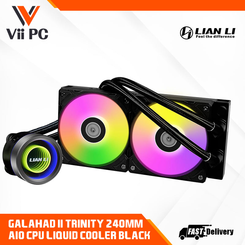 Lian Li Galahad II Trinity 240 360 AIO CPU Liquid Cooler 240mm 360mm Black or White - ARGB Daisy-chainable Radiator Fans - Intel® LGA 1700, 1200, 115X, AMD® AM5/AM4 Sockets