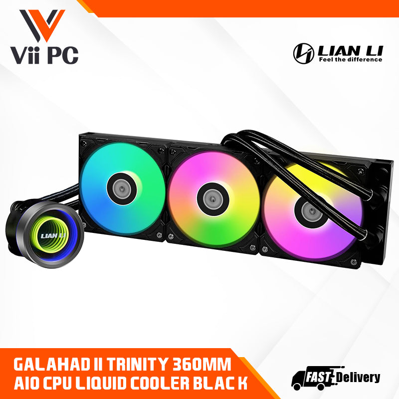 Lian Li Galahad II Trinity 240 360 AIO CPU Liquid Cooler 240mm 360mm Black or White - ARGB Daisy-chainable Radiator Fans - Intel® LGA 1700, 1200, 115X, AMD® AM5/AM4 Sockets