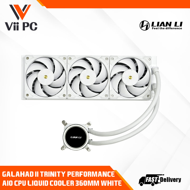 Lian Li Galahad II Trinity Performance 360 AIO CPU Liquid Cooler 360mm Black or White Daisy-chainable Radiator LCP Fans- Intel® LGA 1700, 1200, 115X, AMD® AM5/AM4 Sockets